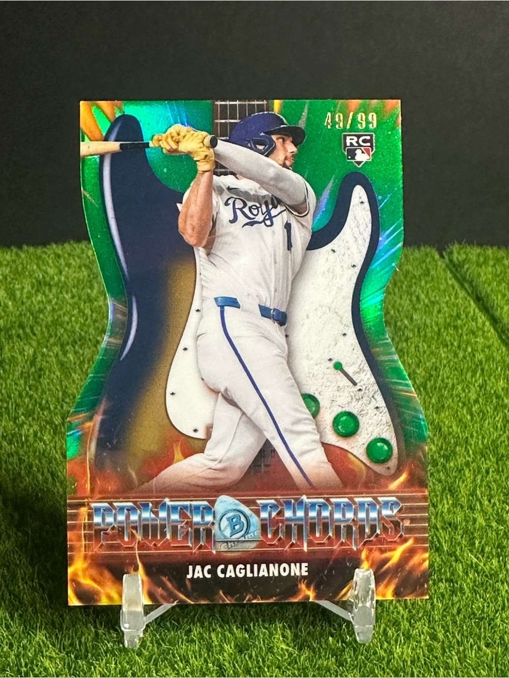 2026 Bowman Chrome “Power Chords” Jac Caglianone RC Green Refractor #/99